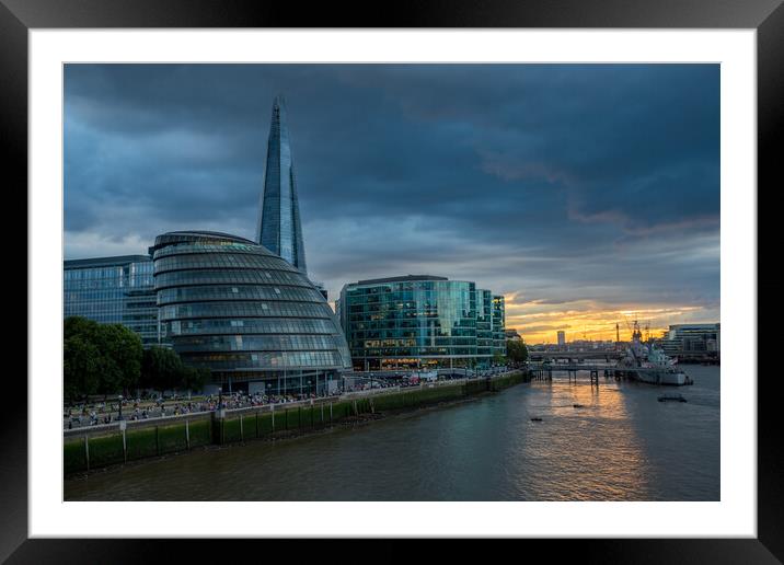 Sunset over London Framed Mounted Print by Jason Wells