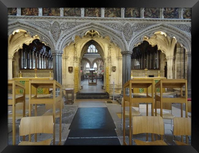 Exeter Cathedral Framed Print by John Bridge