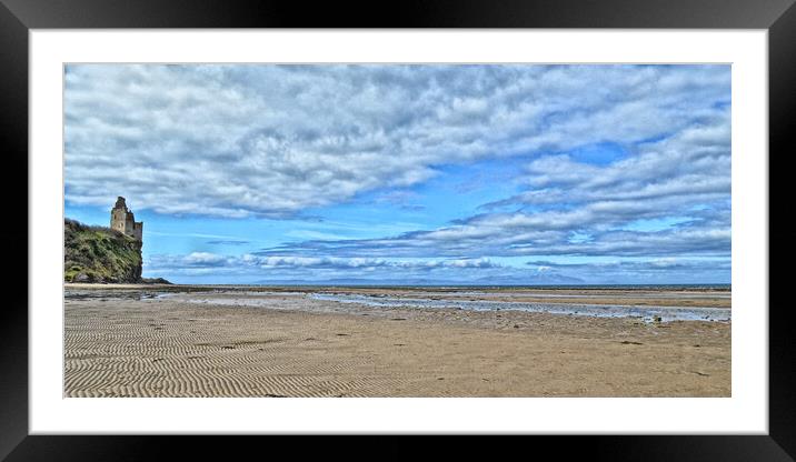 Greenan beach, Ayr and Arram Framed Mounted Print by Allan Durward Photography