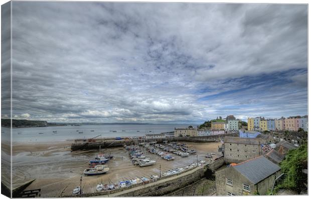 Tenby Harbour Canvas Print by Steve Purnell