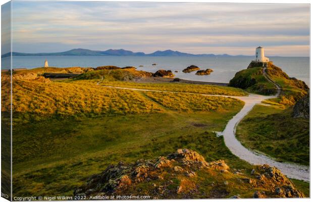 Twr Mawr Lighthouse Canvas Print by Nigel Wilkins