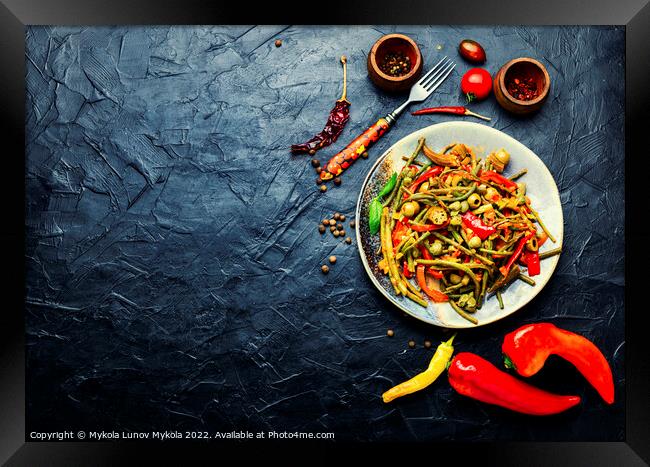 Spicy vegetable appetizer Framed Print by Mykola Lunov Mykola