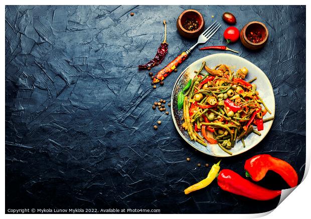 Spicy vegetable appetizer Print by Mykola Lunov Mykola