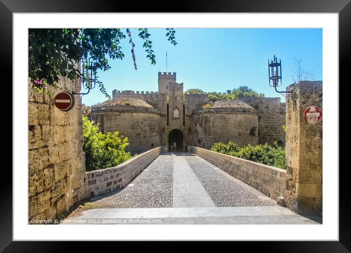Gate of Amboise, Rhodes Town, Greece Framed Mounted Print by Kevin Hellon