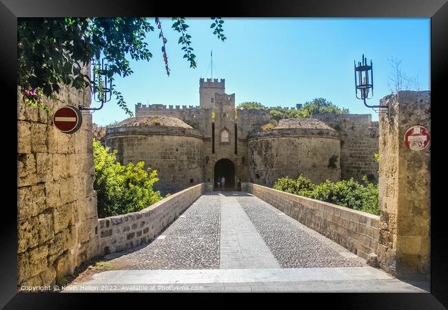 Gate of Amboise, Rhodes Town, Greece Framed Print by Kevin Hellon