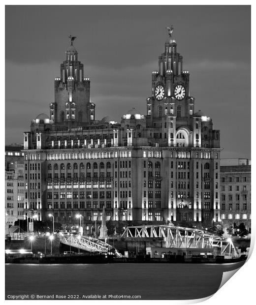 Royal Liver Building Liverpool Print by Bernard Rose Photography