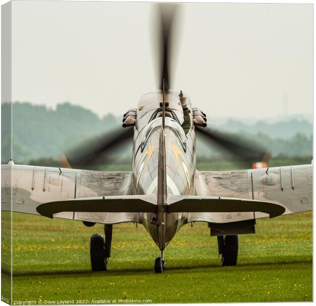 Spitfire Wave Canvas Print by Dave Layland