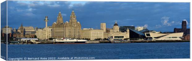 Liverpool Waterfront Panorama Canvas Print by Bernard Rose Photography