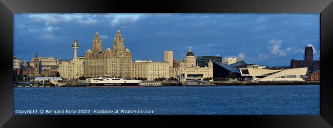 Liverpool Waterfront Panorama Framed Print by Bernard Rose Photography