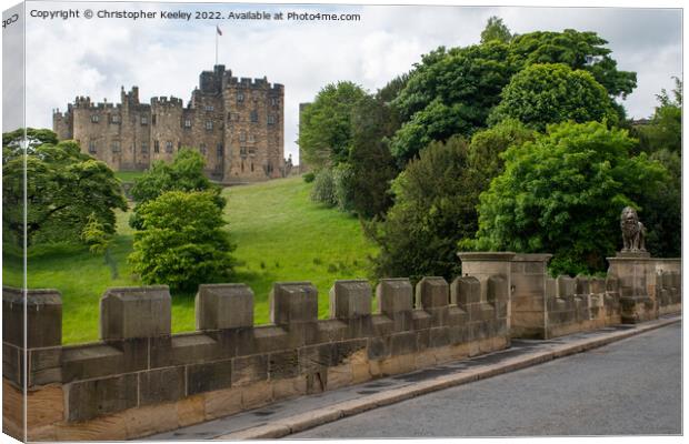 The road to Alnwick Castle Canvas Print by Christopher Keeley