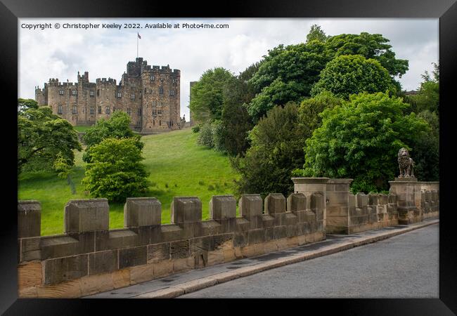 The road to Alnwick Castle Framed Print by Christopher Keeley