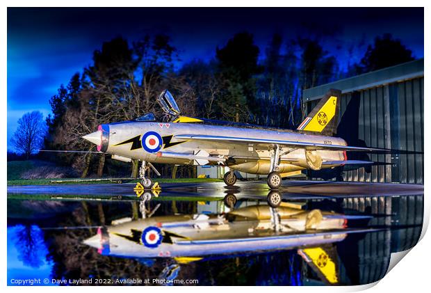 Reflections on Lightning Print by Dave Layland
