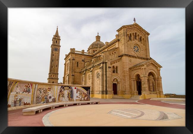 Basilica of the National Shrine of the Blessed Virgin of Ta' Pin Framed Print by Jason Wells