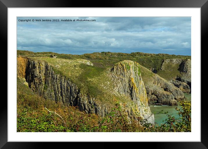 Skrinkle Haven Cliffs Up Close  Framed Mounted Print by Nick Jenkins