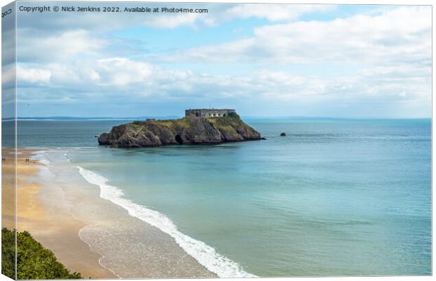 St Catherine's Island at Tenby Pembrokeshire Canvas Print by Nick Jenkins