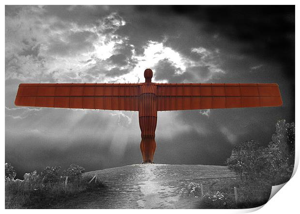 Angel of the North Print by Ivan Kovacs