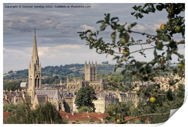 Bath Skyline Print by Duncan Savidge