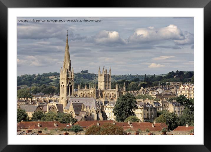 Bath's magnificent skyline  Framed Mounted Print by Duncan Savidge