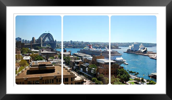 Sydney Harbour panorama Framed Mounted Print by Allan Durward Photography