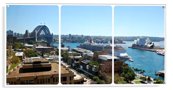 Sydney Harbour panorama Acrylic by Allan Durward Photography