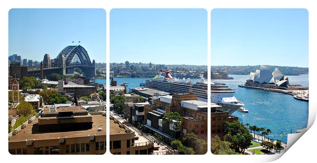 Sydney Harbour panorama Print by Allan Durward Photography