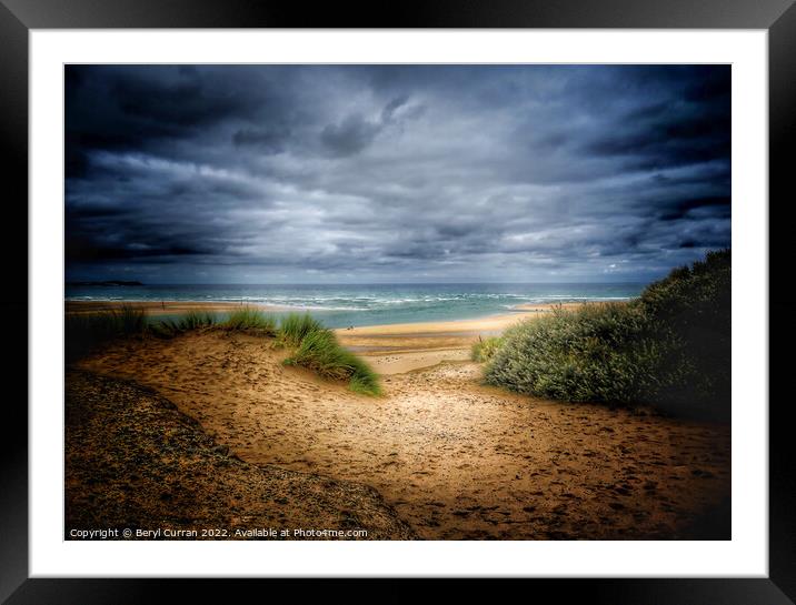 Enchanting Hayle Beachscape Framed Mounted Print by Beryl Curran