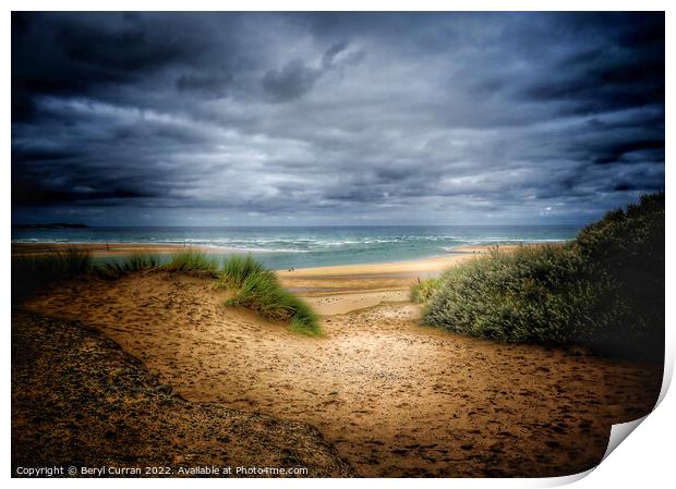 Enchanting Hayle Beachscape Print by Beryl Curran