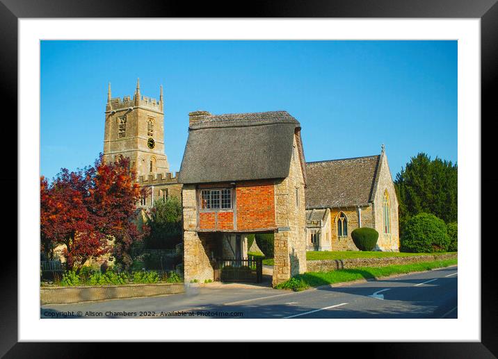 Long Compton Warwickshire  Framed Mounted Print by Alison Chambers