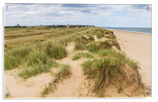 Southwold seen over the sand dunes Acrylic by Jason Wells