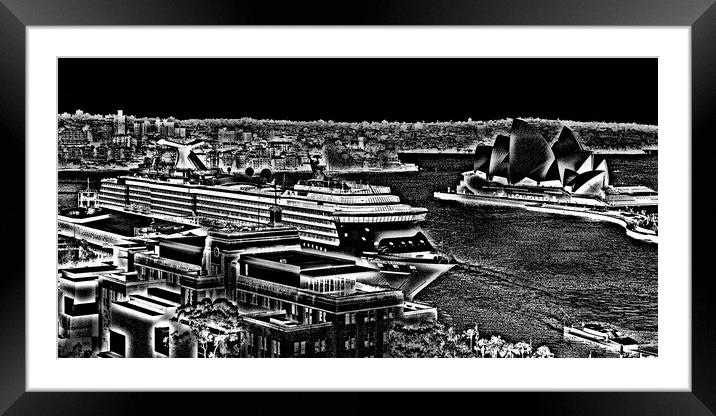 Sydney harbour scene (Abstract)  Framed Mounted Print by Allan Durward Photography