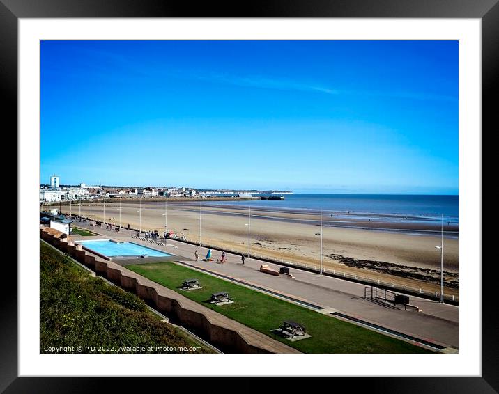 Serenity of Bridlington Beach Framed Mounted Print by P D