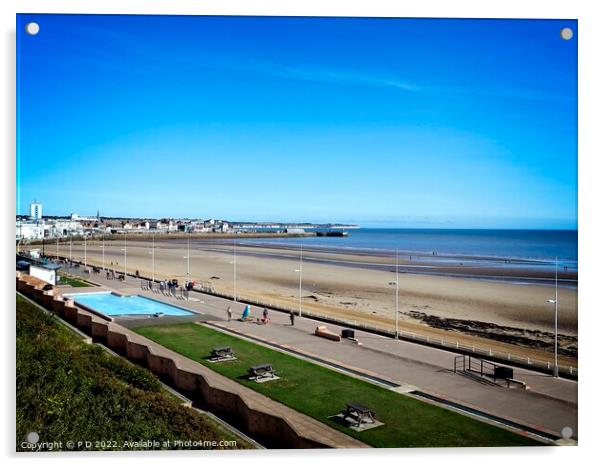 Serenity of Bridlington Beach Acrylic by P D