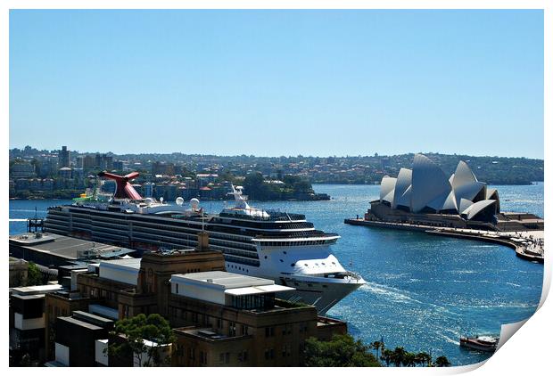 Sydney harbour view Print by Allan Durward Photography