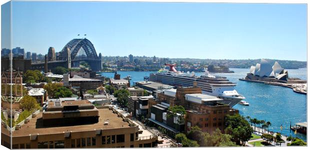 Stdney Harbour Bridge and Opera House Canvas Print by Allan Durward Photography
