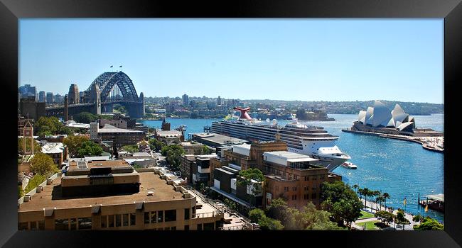 Stdney Harbour Bridge and Opera House Framed Print by Allan Durward Photography