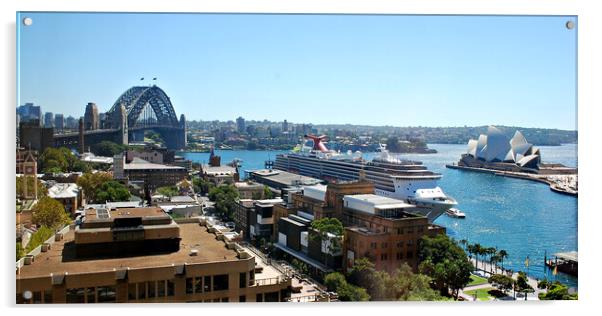 Stdney Harbour Bridge and Opera House Acrylic by Allan Durward Photography