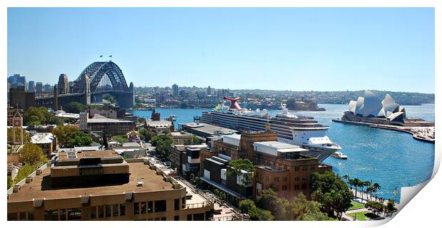 Stdney Harbour Bridge and Opera House Print by Allan Durward Photography