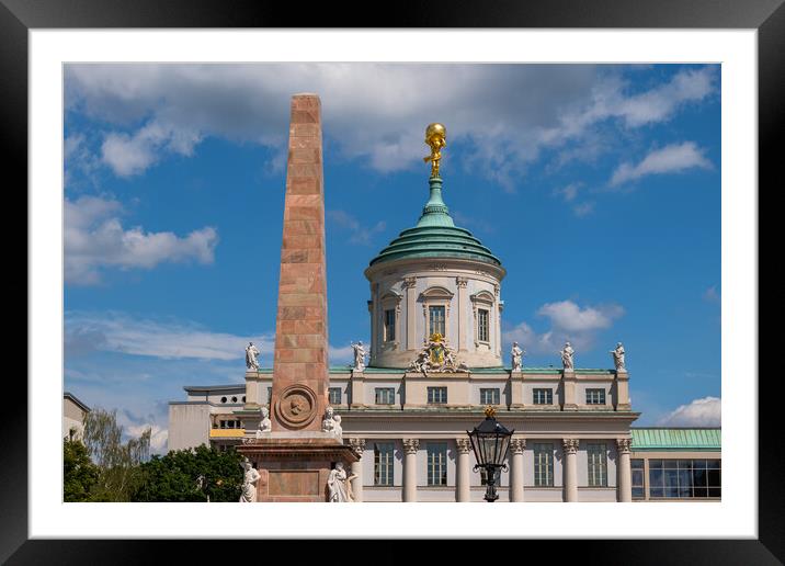 Old Town Hall And Obelisk In Potsdam Framed Mounted Print by Artur Bogacki