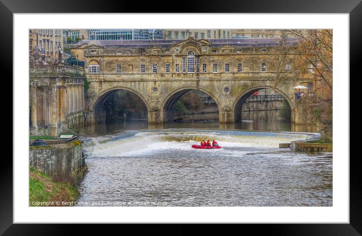 Brave Heroes on the Wild Weir Framed Mounted Print by Beryl Curran