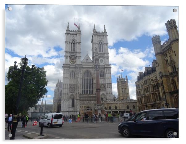Westminster Abbey Acrylic by John Bridge