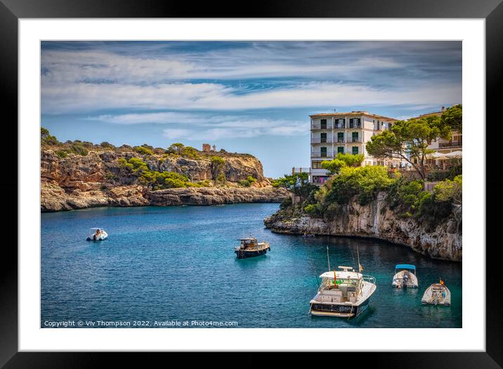The Enchanting Cala Figuera Framed Mounted Print by Viv Thompson