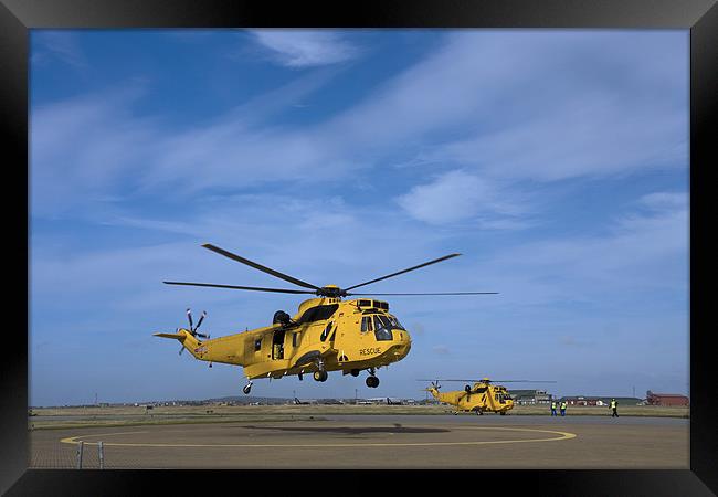 Sea king search and rescue helicopter Framed Print by Gail Johnson