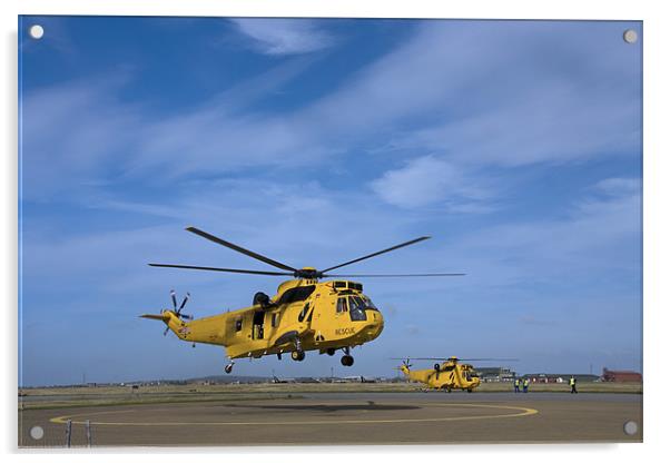 Sea king search and rescue helicopter Acrylic by Gail Johnson