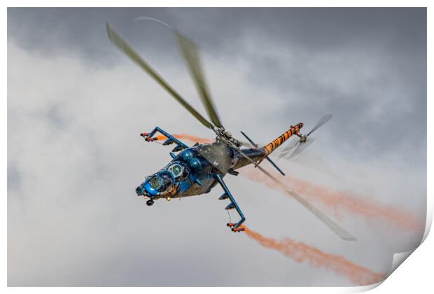 Mil Mi-24 Hind Czech Air Force Print by J Biggadike