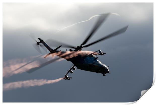 Mil Mi-24 Hind Czech Air Force Print by J Biggadike