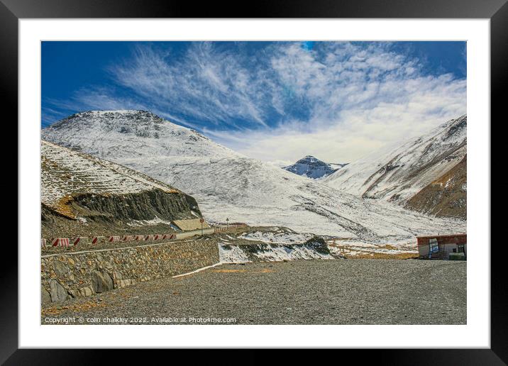 Kharola Glacier in Tibet, China Framed Mounted Print by colin chalkley