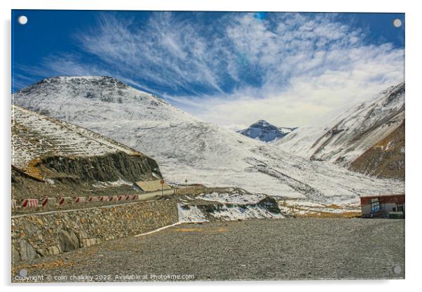 Kharola Glacier in Tibet, China Acrylic by colin chalkley