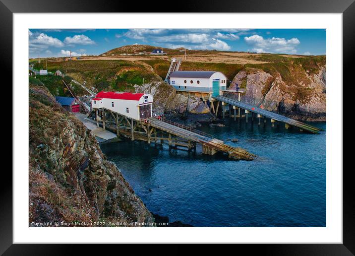 Iconic Lifeboat Stations on Welsh Coast Framed Mounted Print by Roger Mechan