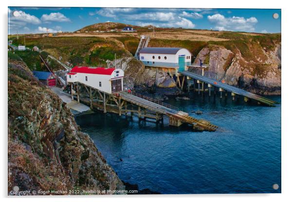 Iconic Lifeboat Stations on Welsh Coast Acrylic by Roger Mechan