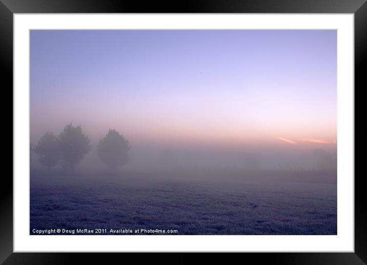 Sunrise through the mist Framed Mounted Print by Doug McRae